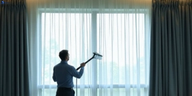 Commercial curtain steam cleaning service whiteside hotels offices