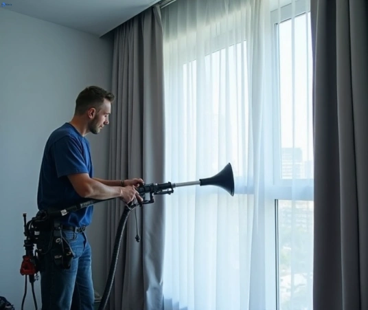 Professional curtain steam cleaning process equipment Matty Curtain Cleaning whiteside