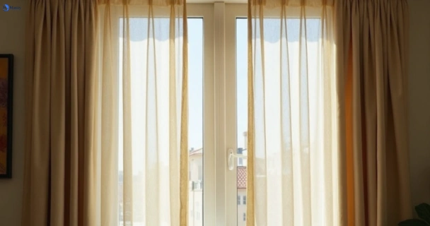 Dusty and dull curtains in whiteside before steam cleaning